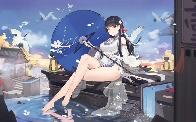 天池洗脚逸仙碧蓝航线横图