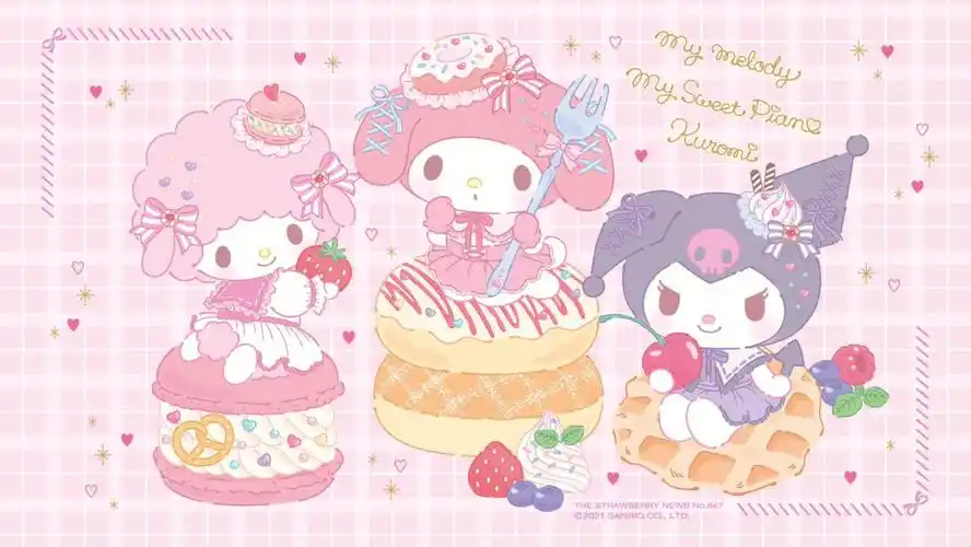 78粉色系美乐蒂3#三丽鸥  #三丽鸥壁纸  #美乐蒂