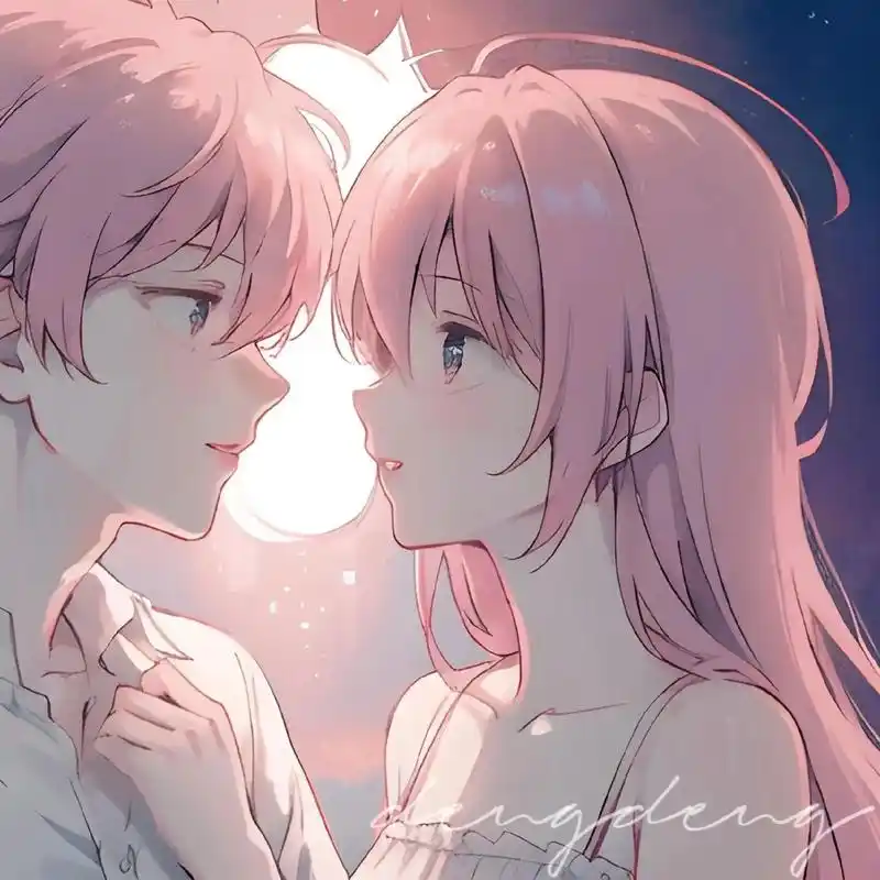 月光下有两个影子|情侣头像.#艾特你男朋友一起来换情头吧 # - 抖音