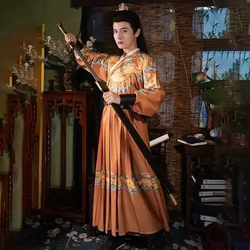 原创汉服明制飞鱼服女情侣同款蟒袍锦衣卫曳撒日常汉服