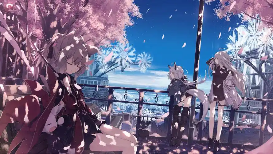 诱人二次元动漫美女桌面壁纸-卡通动漫-壁纸下载-美桌网