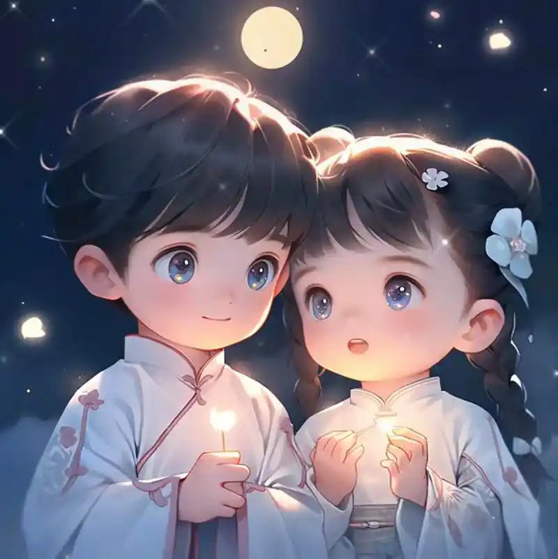 q版古人情头.#超甜情侣头像 #古风 #好看的情头 #治愈世 - 抖音