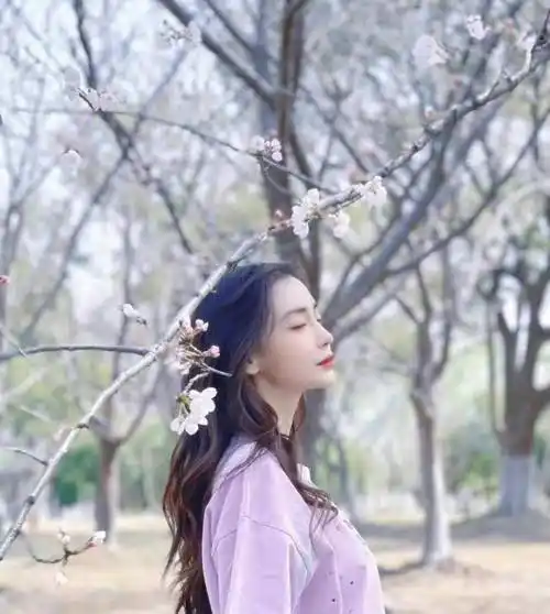 angelababy樱花随拍照,简直美出天际,网友:少女感十足_时候_照片_演技