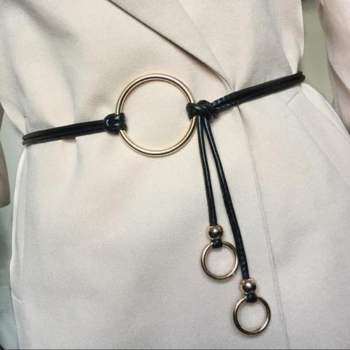 买2送1 春夏爆款女士时尚打结腰链连衣裙编织腰绳女装饰珍珠腰带