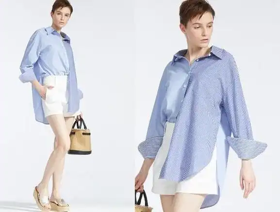 蓝白竖条纹衬衫配什么裤子-天晟网