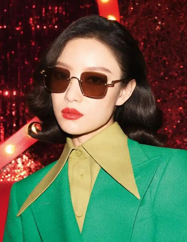 古驰品牌代言人倪妮 演绎2023春夏眼镜系列广告形象大片