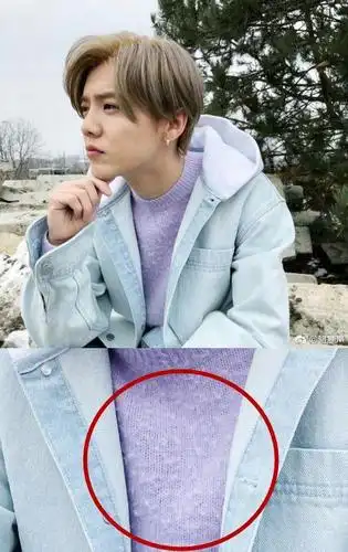 鹿晗晒自拍毛衣起球被员工求别穿!他却说起球是设计,还价格不菲