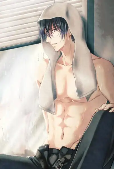 手绘腹肌动漫美男