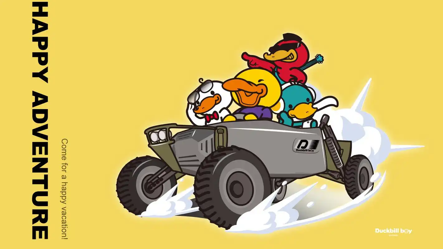 卡通可爱鸭嘴兽男孩旅行电脑壁纸高清大图预览1920x1080_卡通动漫下载