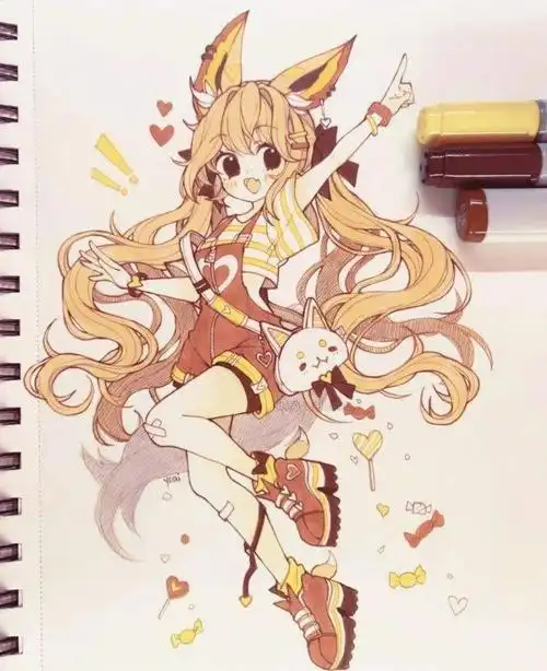 二次元少女入门画法,二次元入门画法少女-图片大观-奇异网