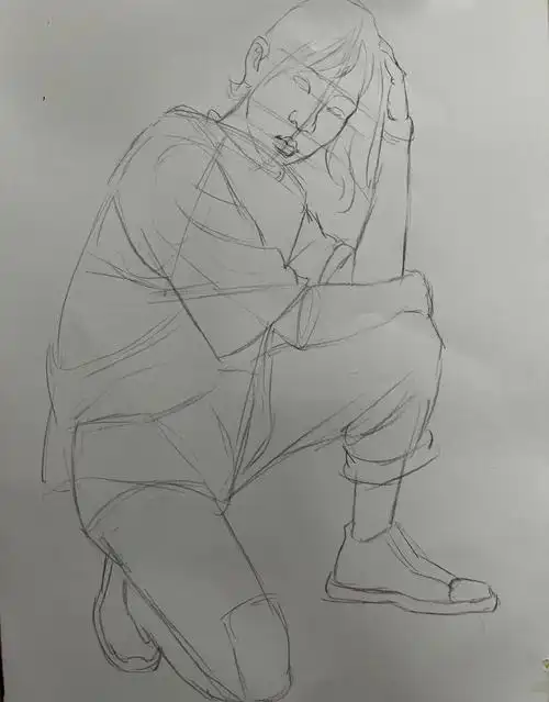 速写单人步骤教程分享