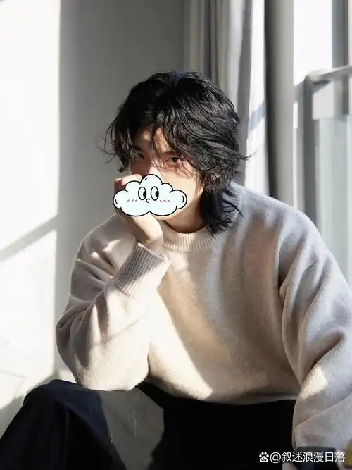 日系自然纹理风格~最适合中长发的 男生留的发型没有尴尬期留了一年