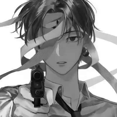 痞帅黑白动漫男头像图片