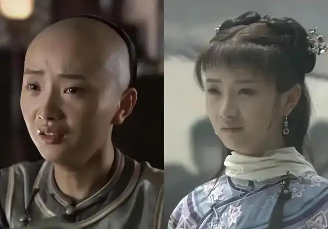 又因为生在大清朝,清朝发型大家也明白,郭萱为了更贴近角色,没选择带