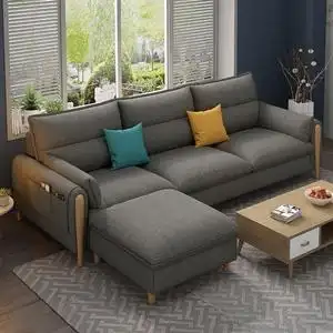 2020新款北欧布艺沙发小户型客厅三人21米组合l型贵妃现代简约科