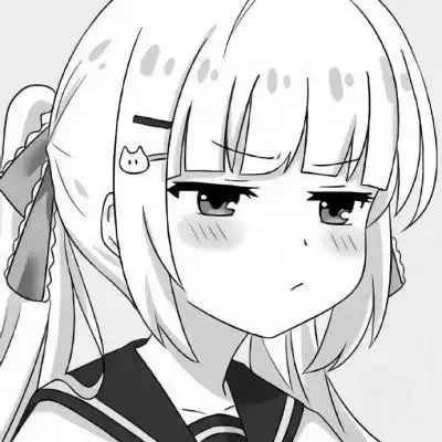 优质女生头像动漫黑白图片