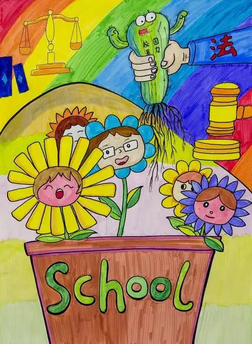 童手绘法 健康成长——法治主题绘画作品征集活动优秀作品展示(三)