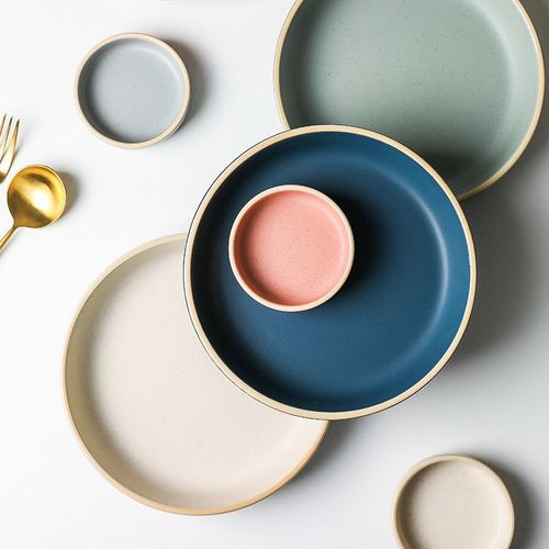 北欧好看大菜盘子餐盘汤盘餐具圆盘菜沙拉碟子陶瓷家用高级感网红