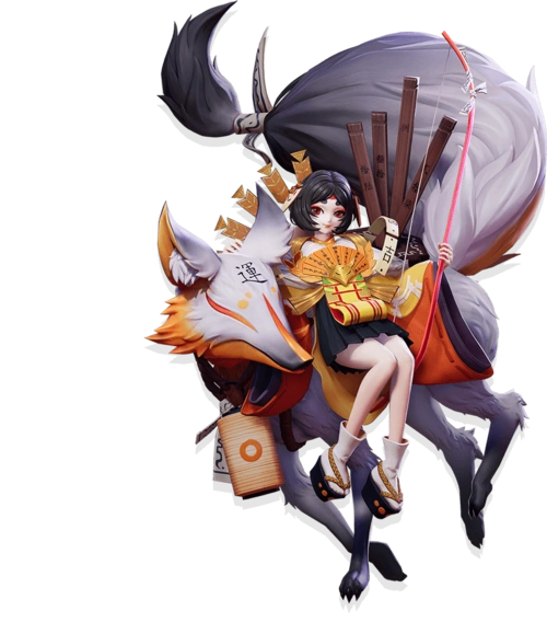 平安京》2018新射类式神御馔津介绍_御馔津设计|传记|技能_《决战!