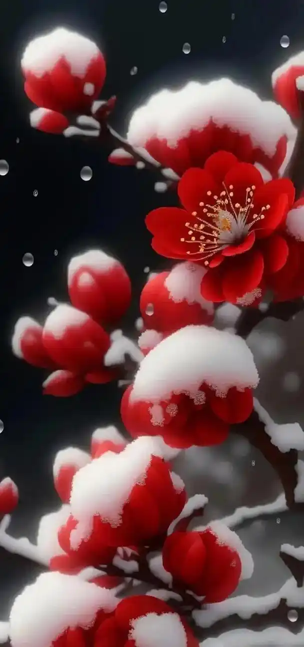 傲雪红梅  #瑞雪兆丰年好运连连  #梅花香自苦寒来  #春 - 抖音