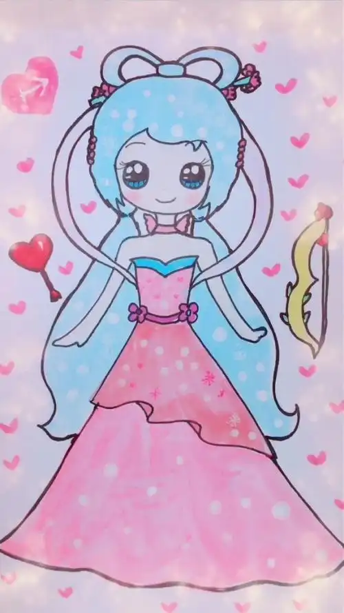 小公主简笔画,都很漂亮哦!