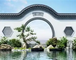 苏州园林围墙模型(苏州园林花园围墙效果图大全)苏州园林围墙模型