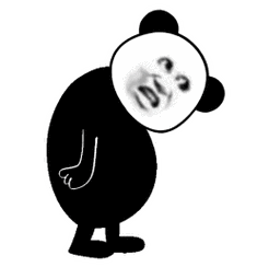 踢你一脚 超大霸屏熊猫头 - 斗图表情包 - 爱逗图