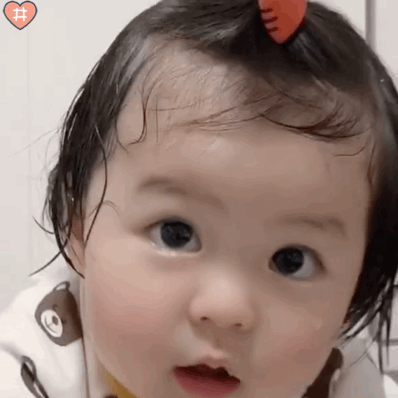 萌娃丸子妹表情包动图真是让人头大 脑阔痛