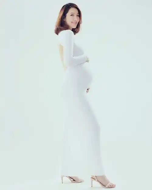 李亚男挺九个月孕肚拍写真她敞开上衣露肚性感又不失甜美