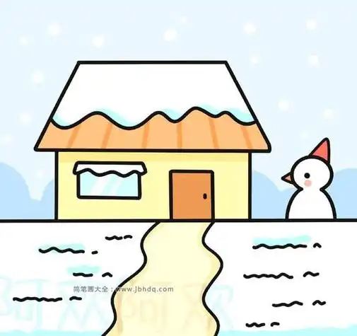 雪房子儿童简笔画视频