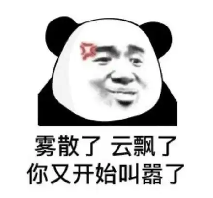 雾散了云飘了你又开始叫嚣了(熊猫头表情包)_开始_熊猫_叫嚣_雾散表情