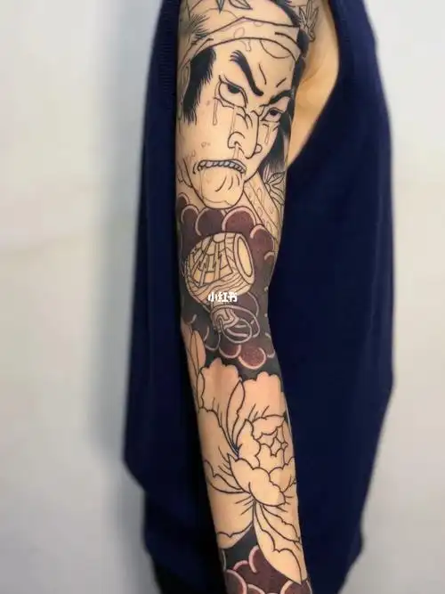 日式老传统花臂未完待续