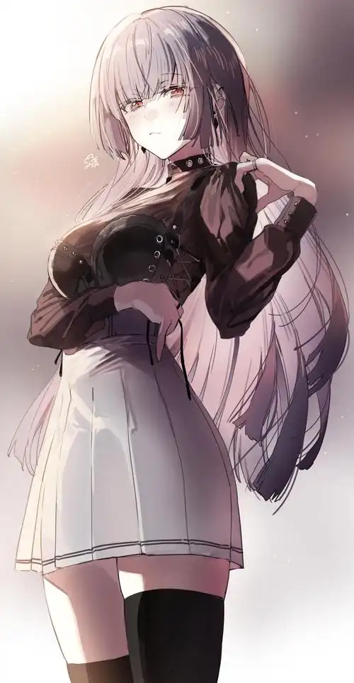 黑长直少女立绘 - 米画师