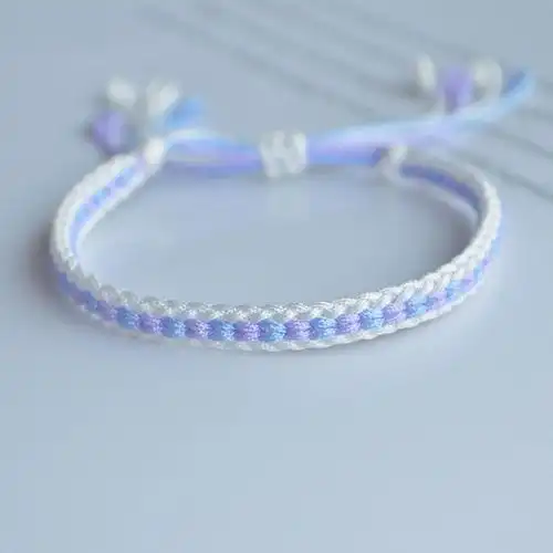 彩绳手链盘编小心心手diy材料包自编编织绳线绳情侣情人节礼物