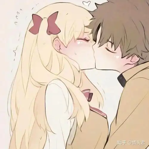 亲吻情侣头像 - 知乎