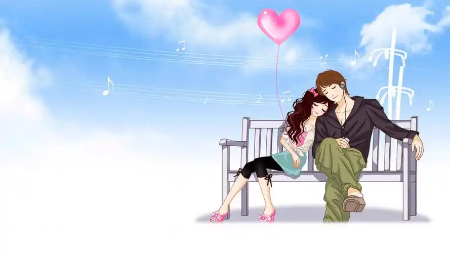 可爱情侣桌面背景图片_可爱壁纸_墨鱼部落格