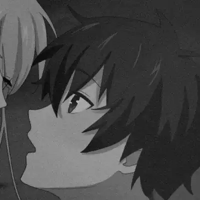 黑白特别污的情头 高清好看的二次元情侣头像特别污图片_情侣动漫头像