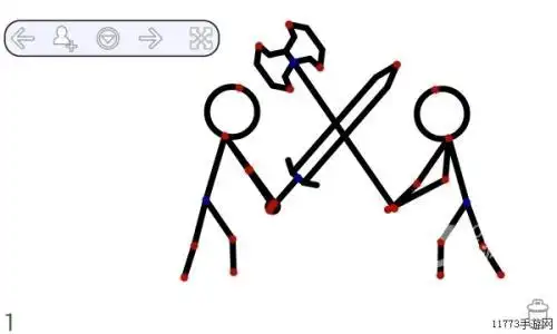 火柴人打斗动作简笔画