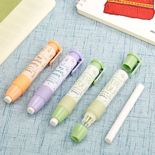 爱好儿童学生按动橡皮擦按压式橡皮自动笔型卡通干净铅笔象皮擦