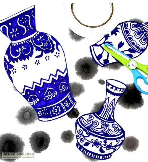 青花瓷简笔画 青花瓷伞面图片简笔画 - 汽车时代网