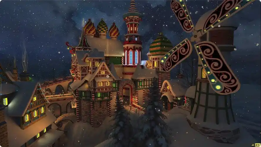 圣诞老人城堡3d-1小时 4k60 fps帧视频 | 4k视频下载4kgood.com
