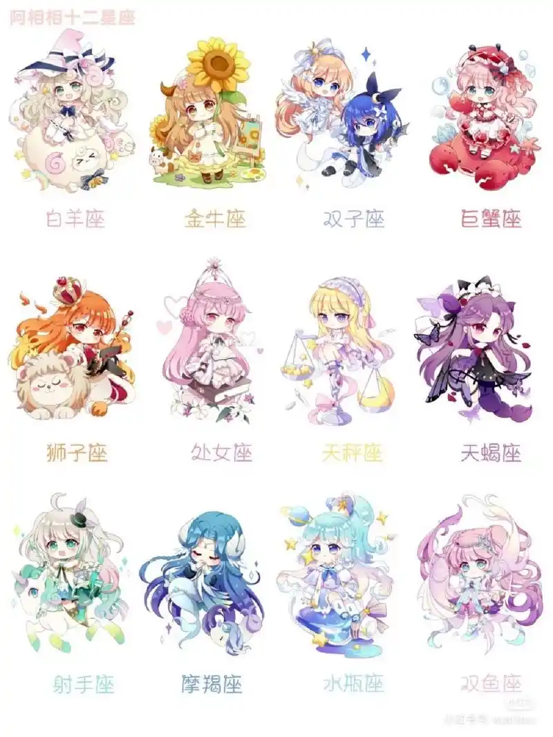 十二星座可爱头像