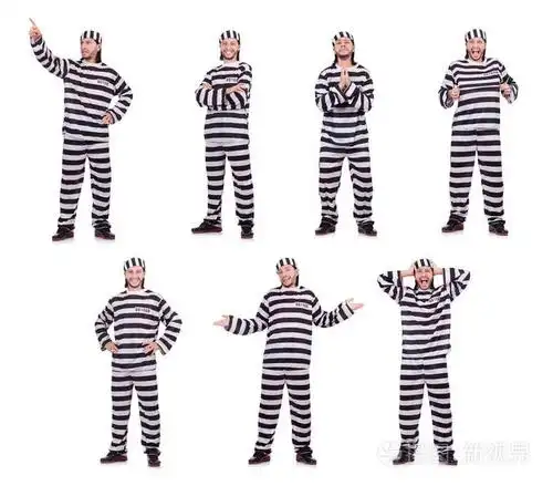 监狱犯人隔离在白色的背景