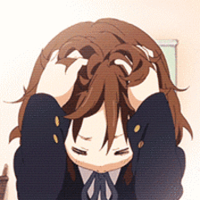 挠头gif抓狂gif撩头发gif眨眼gif