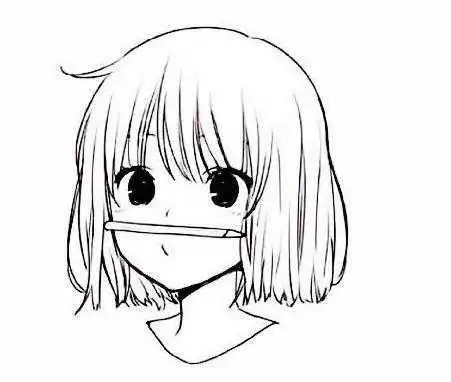 短发小女孩简笔画 卡通短发小女孩简笔画