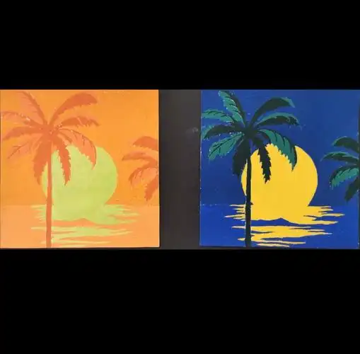 优秀作业:318学前教育:色彩构成——冷暖对比