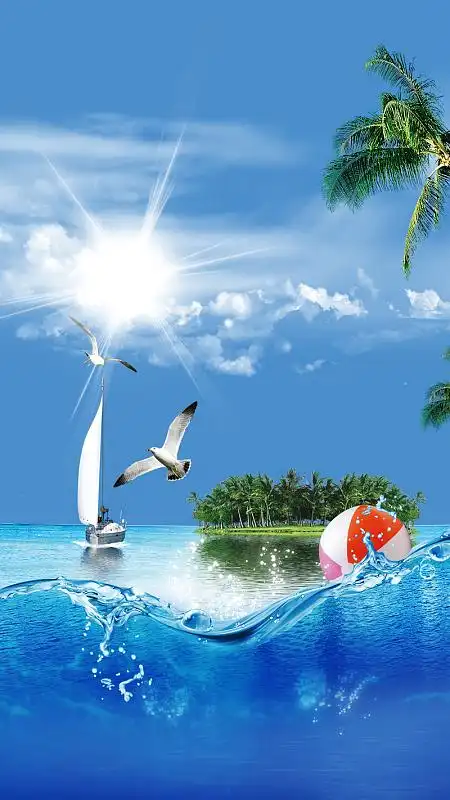 蓝天大海新品上市源文件h5背景