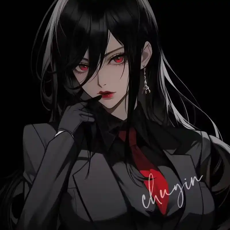 暗黑系少女#女生头像 #拽姐头像 #超a头像 #ai绘画 # - 抖音