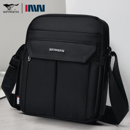 七匹狼单肩包男士斜挎包男生小背包外出随身便携包挎包男包通勤包