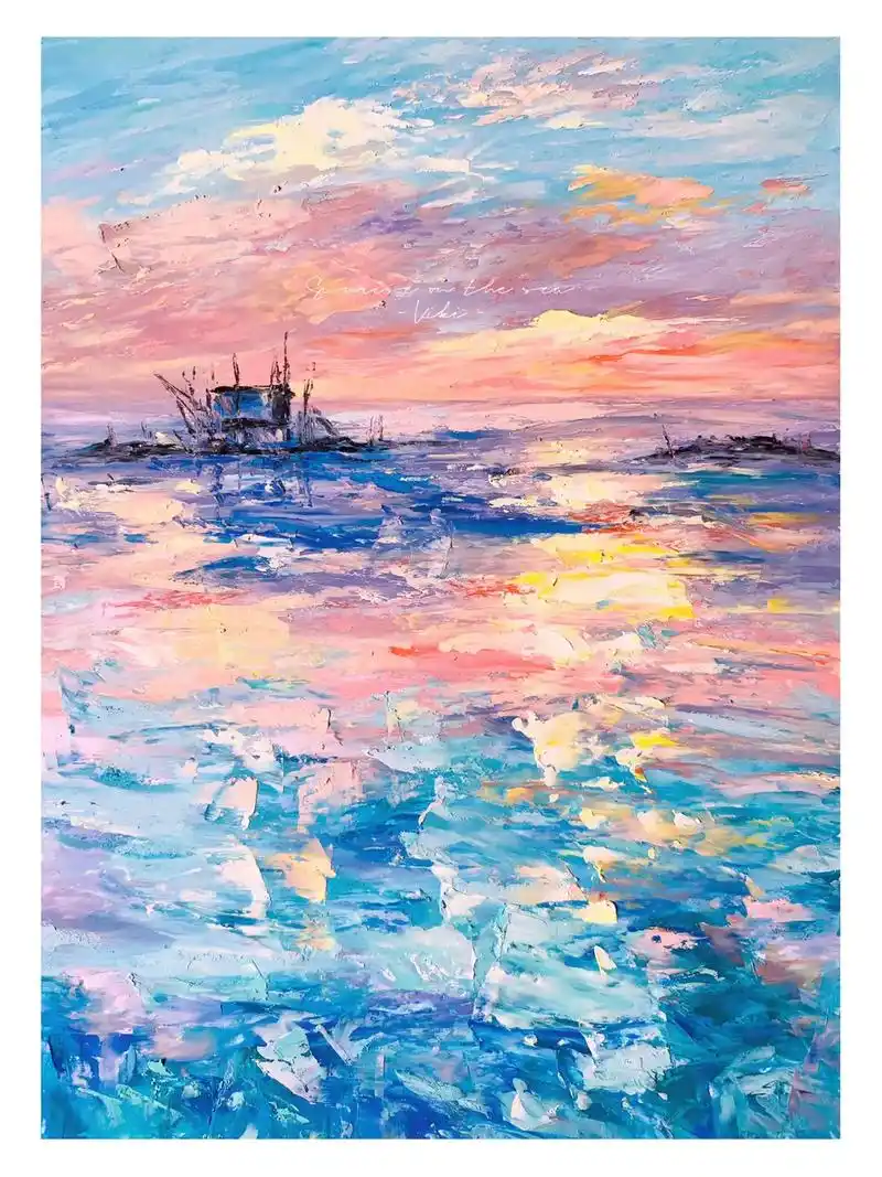 "世事千帆过,路的尽头会有落日的温柔" 100幅油画棒风景画 - 抖音